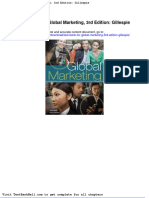 Test Bank For Global Marketing 3rd Edition Gillespie