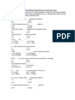 Contoh Soal Pilihan Ganda Present Continuous Tense