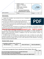 Évaluation Diagnostique 2 Bac 2023