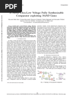 A Novel Ultra-Low Voltage Fully Synthesizable Comparator Exploiting NAND Gates