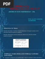 Static Determinacy Indeterminacy and Instability