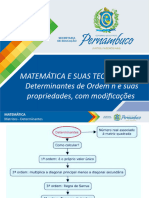 Determinantes de Ordem N e Suas Propriedades Aula