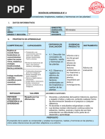 1° - Sesion de Aprendizaje - 4 - Unidad 2 - Secundaria