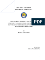 Non Linear Finite Element Analysis On Shear Strength and Crack Control of HFRC Deep Beams HENOCK ALEMAYEHU