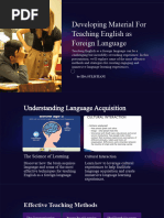 Developing Material For Teaching English As Foreign Language