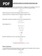 Solucion de Ecuaciones Lineales 2X2