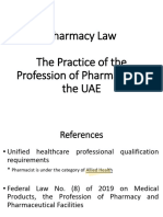 Pharmacy Law - The Practice of The Profession of Pharmacist