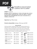 Ensayo de Densidad y Peso Unitario Por Cono de Arena y Densimetro Nuclear