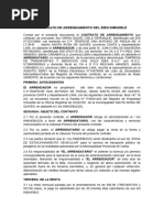 Contrato de Arrendamiento Del Bien Inmueble 2023