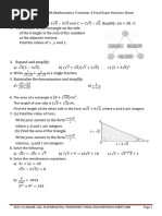 Grade-10A Trimester-3 Final Exam Revision Sheet