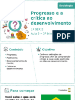 AULA 9 - Progresso e A Crítica Ao Desenvolvimento