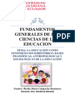 Ube Tarea 1 Fundamentos Generales de Las Ciencias de La Educacion