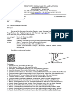 Undangan Pelantikan Pejabat Pimpinan Tinggi Pratama Dan Pejabat Fungsional Ahli Utama Di Lingkungan Ke-1