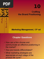 Crafting The Brand Positioning: Marketing Management, 13 Ed