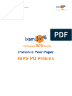 IBPS PO Prelims: Previous Year Paper