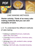 Methods of Cake Making.