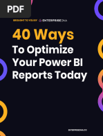 40 Ways To Optimize Your Power BI Report Today