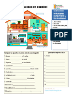 La Casa en Espanol PDF Worksheet Ejercicios Con Answers Grade 8 HW