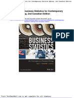 Test Bank For Business Statistics For Contemporary Decision Making 2nd Canadian Edition