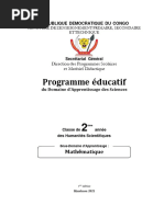 MEPST Programmes Educatifs 4e Sec 2 HS MATH