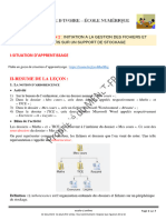 5e TICE S2 INITIATION GESTION FICHIERS DOSSIERS SUPPORT STOCKAGE