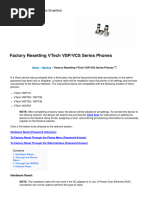 Factory Resetting Vtech VSP Vcs Series Phones