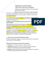 Determinación de Límte de Precios