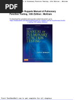 Test Bank For Ruppels Manual of Pulmonary Function Testing 10th Edition Mottram Download