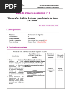 Guía de Producto Académico #1 Finanzas II