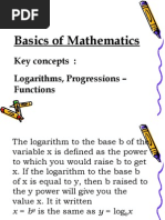 QM - Session #05 - Logarithm, Progressions, Functions