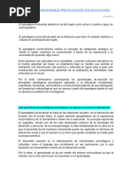 El Paradigma Humanista Plantea El Rol Del Sujeto Como Activo y Creativo Capaz de Autorregularse