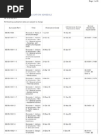 Complete Publication Schedule