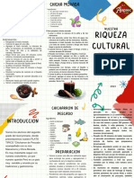 Folleto Tríptico Academia de Clases de Repaso Colorido Recortes de Papel Rojo y Azul