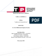 Ta 1 - Procesal Laboral, Tabla de La Teoria Del Caso