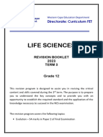 Life Sciences Grade 12 Revision Booklet Term 3 - 2023