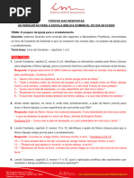 Tópicos Das Respostas Às Perguntas para A Escola Bíblica Dominical Do Dia 08-10-23