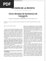 Cinco Décadas de Fenómenos de Transporte