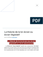 La Théorie de La Loi-Écran Ou Écran-Législatif - Fiches - Cours