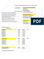 Ejercicios de Costos Estimados Por Procesos (Tarea)