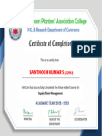 Certificate of Completion: Cardamom Planters' Association College