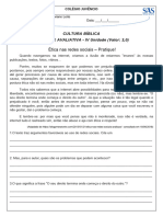 EXERCÍCIO DE REFLEXÃO 2 - 9º Ano J.P. Chagas