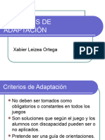 Criterios de Adaptación