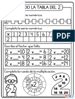 32 - Fichas de Trabajo Tablas de Multiplicar