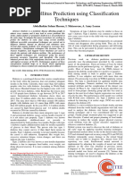 Diabetes Mellitus Prediction Using Class