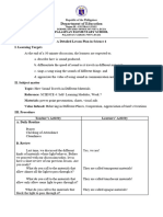 A Detailed Lesson Plan in Science 4 SOUNDS