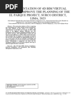 Implementation of 4d Bim Virtual Tools To Improve The Planning of The El Parque Project, Surco District, Lima, 2023 (2) (1) .