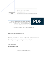 Estudio de Caso Realizado en Psicopedagogía en Un Estudiante de Un Establecimiento Educacional Particular Pagado