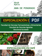 Especialización en Café - 2da Cohorte 2020-2 - Seccional Suroeste