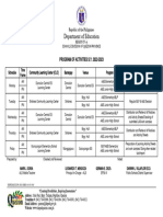 Program of Activities Sir Mark 2022 2023