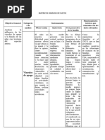 Matriz de Análisis de Datos